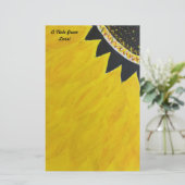 Sunny Sunflower Briefpapier (Staand voorkant)