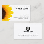 Sunny Sunflower Carte de visite de la nature (Devant / Derrière)