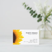 Sunny Sunflower Carte de visite de la nature (Debout devant)