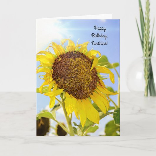 Sunny Sunflower Carte Sunshine Birthday (Devant)