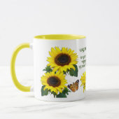 Sunny Sunflower Inspiration citation Mug (Gauche)