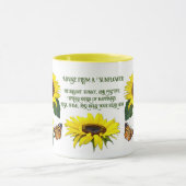 Sunny Sunflower Inspiration citation Mug (Centre)