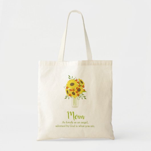 Sunny Sunflower mama Tote Bag (Voorkant)