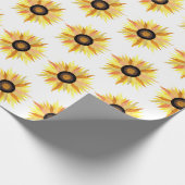 'Sunny Sunflower' Matte Gift Wrap Cadeaupapier (Hoek)