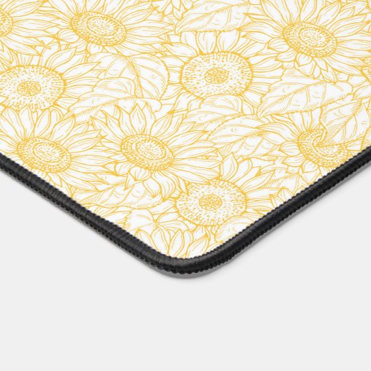 Sunny Sunflower Pattern Bureaumat (Hoek)