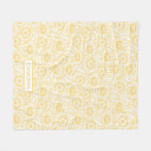 Sunny Sunflower Pattern Fleece Deken (Voorkant (Horizontaal))