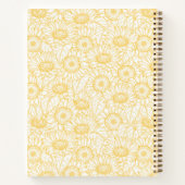 Sunny Sunflower Pattern Notitieboek (Achterkant)