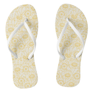 Sunny Sunflower Pattern Teenslippers