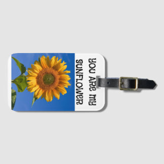 Sunny Sunflower – Schattige en stijlvol Eco-Frie Bagagelabel
