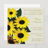 Sunny Sunflowers - Invitations de mariage (Devant / Derrière)