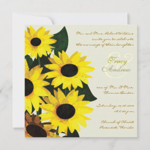 Sunny Sunflowers - Invitations de mariage