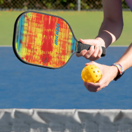 Sunny Sunset Kleurrijke Abstracte Kunst Gepersonal Pickleball Paddle