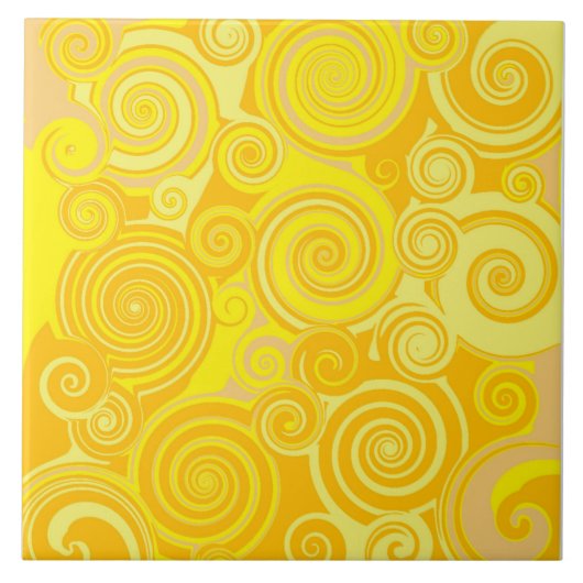 Sunny Swirl Bathroom Tile Tegeltje (Voorkant)