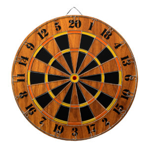Sunny Teak Veneer Print voor een speeltje Dartbord