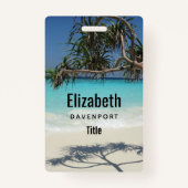 Sunny Tropical Beach Ocean Paradise Badge (Voorkant)