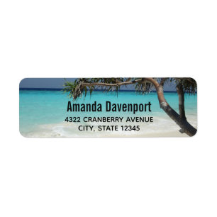 Sunny Tropical Beach Ocean Paradise Etiket