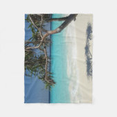 Sunny Tropical Beach Ocean Paradise Fleece Deken (Voorkant)