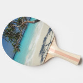 Sunny Tropical Beach Ocean Paradise Tafeltennisbatje (Zijkant)