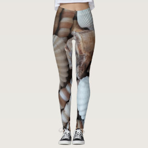 Sunny Tropical Exotic Shells Leggings