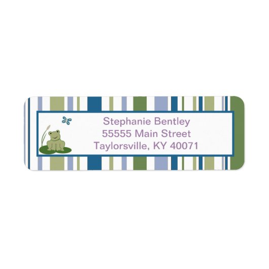 Sunny Turtle Return Address Label (Voorkant)