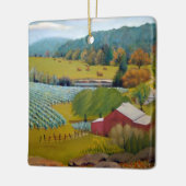 Sunny Vineyard Boerderij Keramisch Ornament (Links)