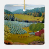 Sunny Vineyard Boerderij Keramisch Ornament (Achterkant)
