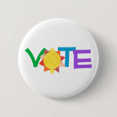 Sunny Vote GOTV Button (Voorkant)