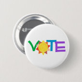 Sunny Vote GOTV Button (Voorkant /achterkant)