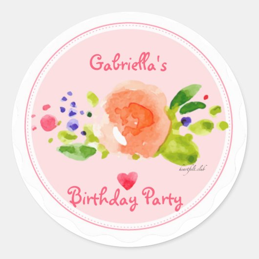 Sunny Waterverf Sticker (Voorkant)