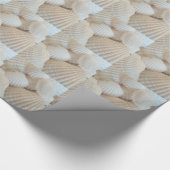 Sunny White Seashells, Summer Beach Exotic Cadeaupapier (Hoek)