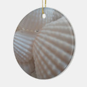 Sunny White Seashells, Zee Shell Beach Summer Love Keramisch Ornament (Links)
