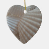 Sunny White Seashells, Zee Shell Beach Summer Love Keramisch Ornament (Rechts)