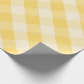 Sunny Yellow Checkered Pattern Cadeaupapier (Hoek)