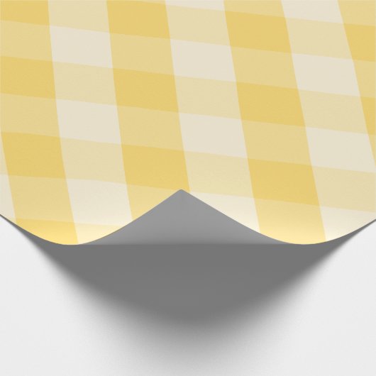 Sunny Yellow Checkered Pattern Cadeaupapier (Hoek)