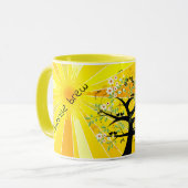 Sunny Yellow Cheery Sunrise Brew Mok (Voorkant links)