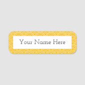 Sunny Yellow Fish Scale Naamplaatje (Voorkant)