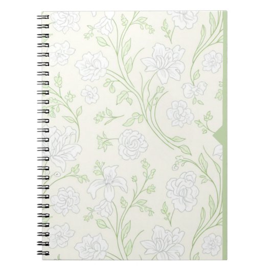 Sunny Yellow Floral Journal Cheerful White Flowers (Devant)