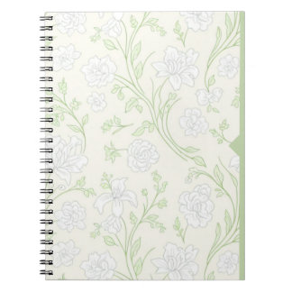Sunny Yellow Floral Journal Cheerful White Flowers Notitieboek
