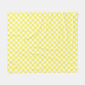 Sunny Yellow Gingham Fleece Deken (Voorkant (Horizontaal))
