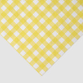 Sunny Yellow Gingham Gingham Gecontroleerd Patroon Tissuepapier (Detail)