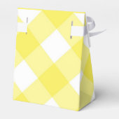 Sunny Yellow Gingham Pattern Bedankdoosjes (Achterkant)