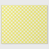 Sunny Yellow Gingham Pattern Cadeaupapier (Vlak)