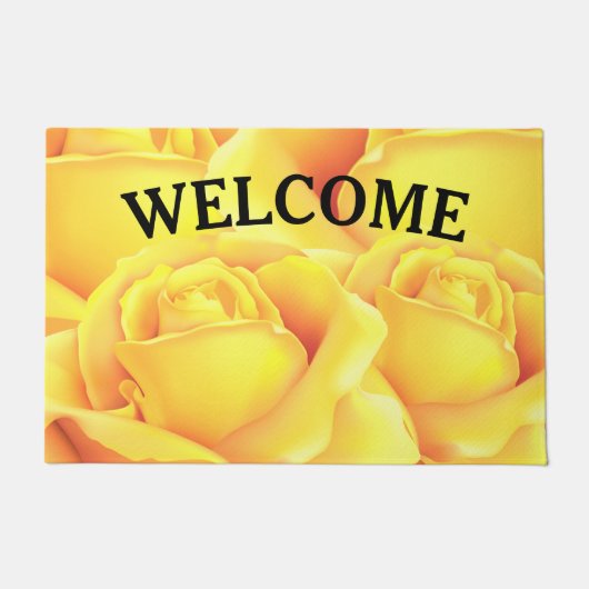 Sunny Yellow Rose Deurmat (Voorkant)