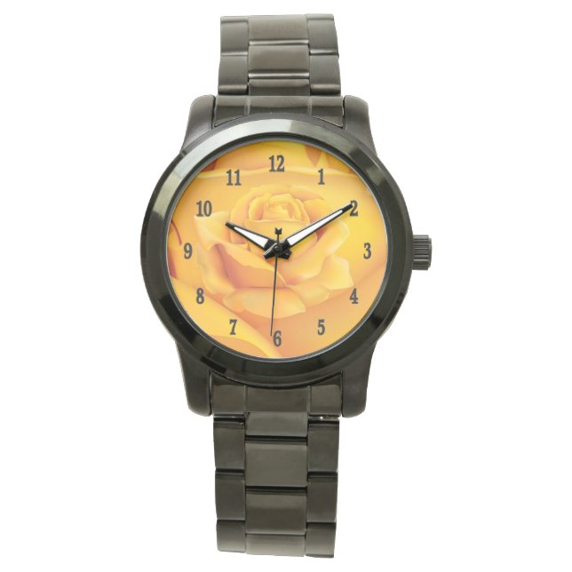 Sunny Yellow Rose Horloge (Voorkant)