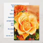 Sunny Yellow Rose in Bouquet Kaart (Voorkant / Achterkant)