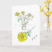 Sunny Yellow Rose Kaart (Gele Bloem)