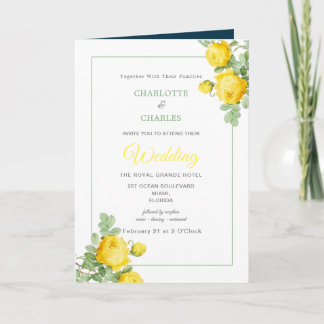 Sunny Yellow Roses Floral Elegant Wedding