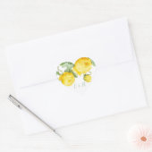 Sunny Yellow Roses Floral Elegant Wedding Hart Sticker (Envelop)