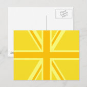 Sunny Yellow Union Jack British Flag Decor Briefkaart (Voorkant / Achterkant)