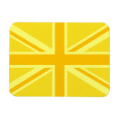 Sunny Yellow Union Jack British Flag Decor Magneet (Horizontaal)